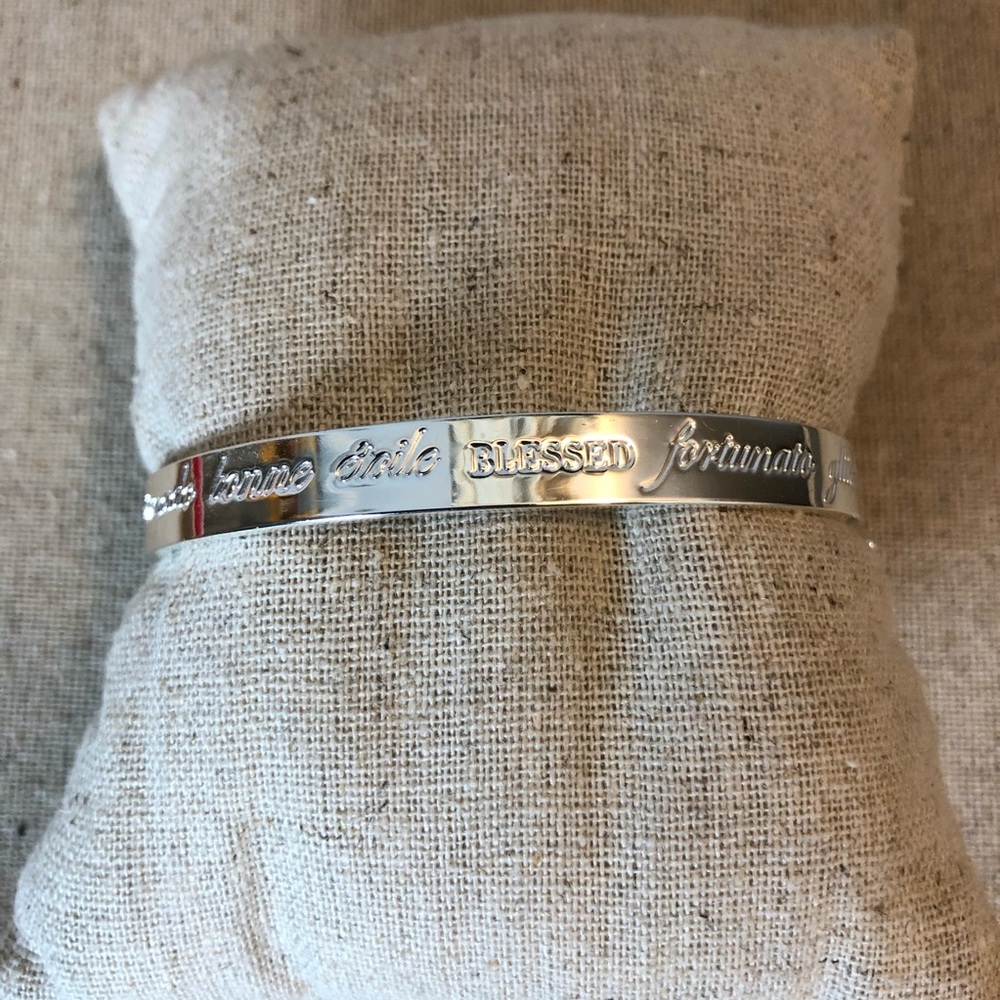 Stella & Dot Inspiration Bangle Blessed - Silver